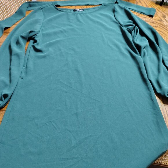 Long Sleeve Dress with Fabric Belt - Picture 1 of 5